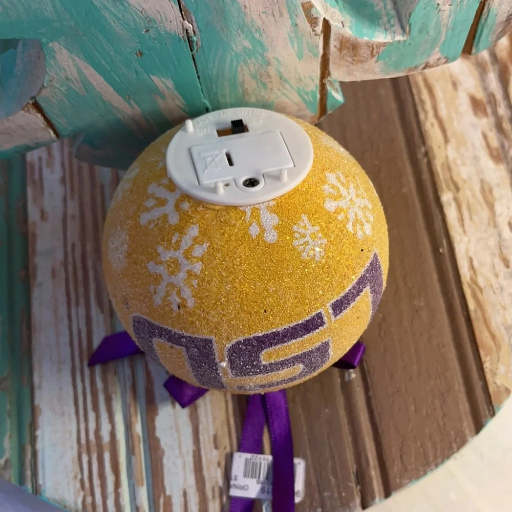 🔥 SALE LSU Ornament purple and gold